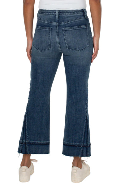 Liverpoll Hannah Crop Flare Denim Jeans