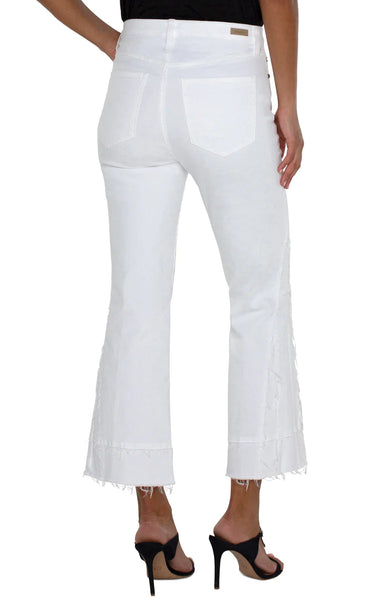White Flare Hannah Crop Jean by Liverpool