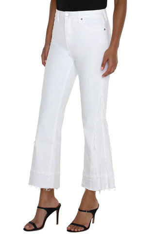 White Flare Hannah Crop Jean by Liverpool