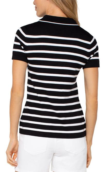 Liverpool Black White Stripe Top - 606River