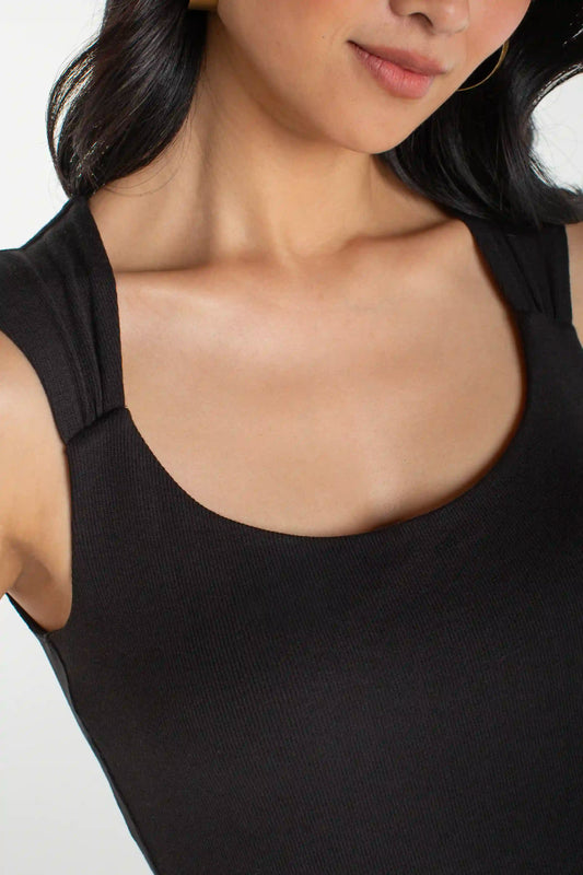 Black Top Sleeveless Built In Bra by Liverpool