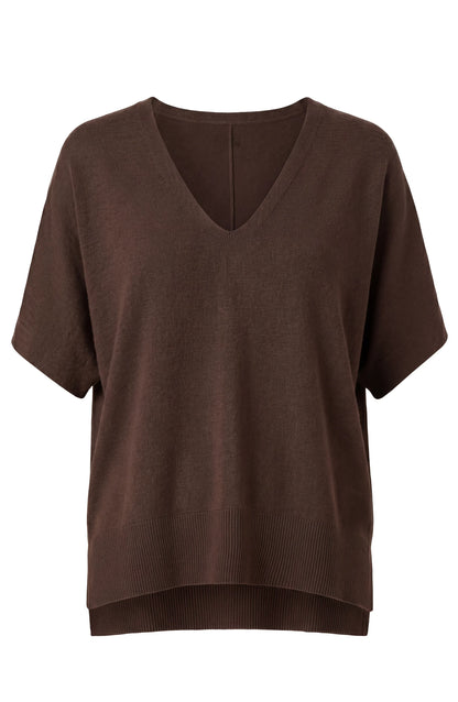 Liverpool Short Sleeve V-Neck Soft Sweater