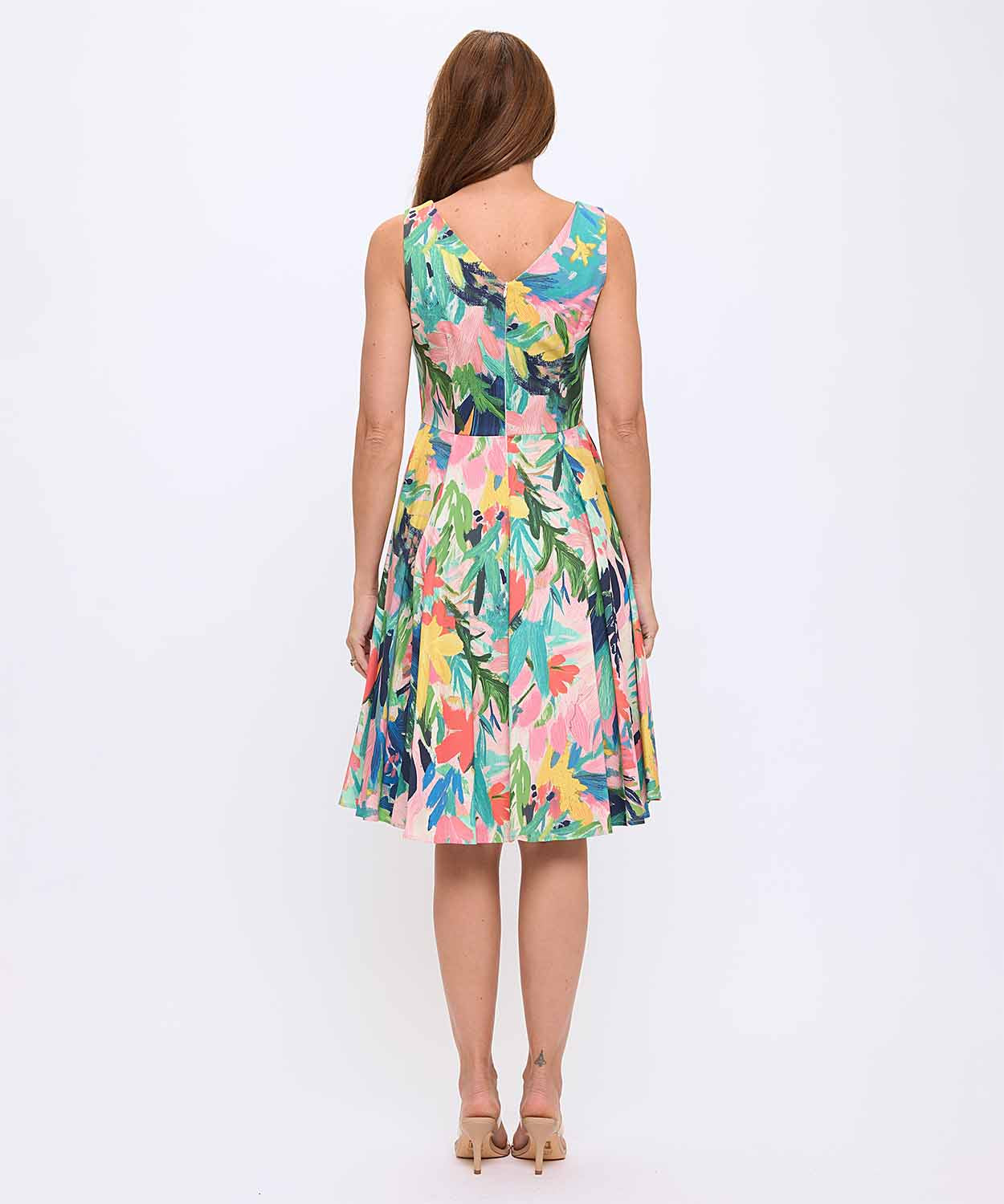 Floral Print Fit & Flare Dress - 606River