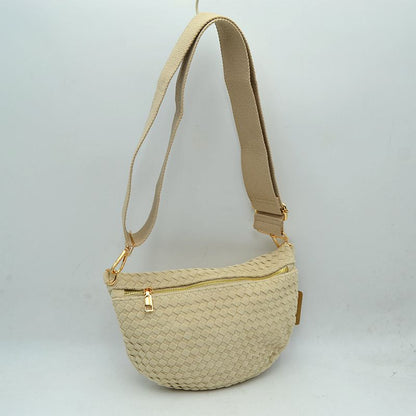 Crossbody Faux Suede Weeve Bag - 606River