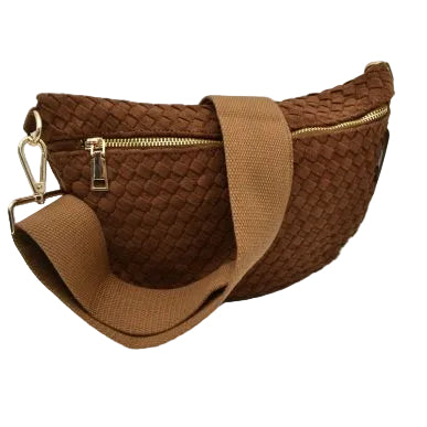 Crossbody Faux Suede Weeve Bag - 606River