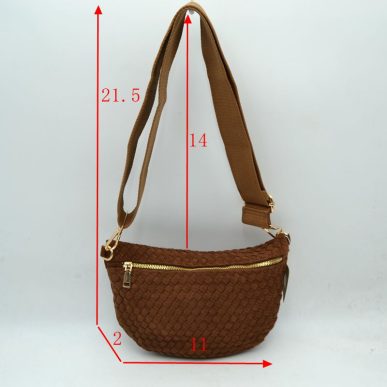 Crossbody Faux Suede Weeve Bag - 606River