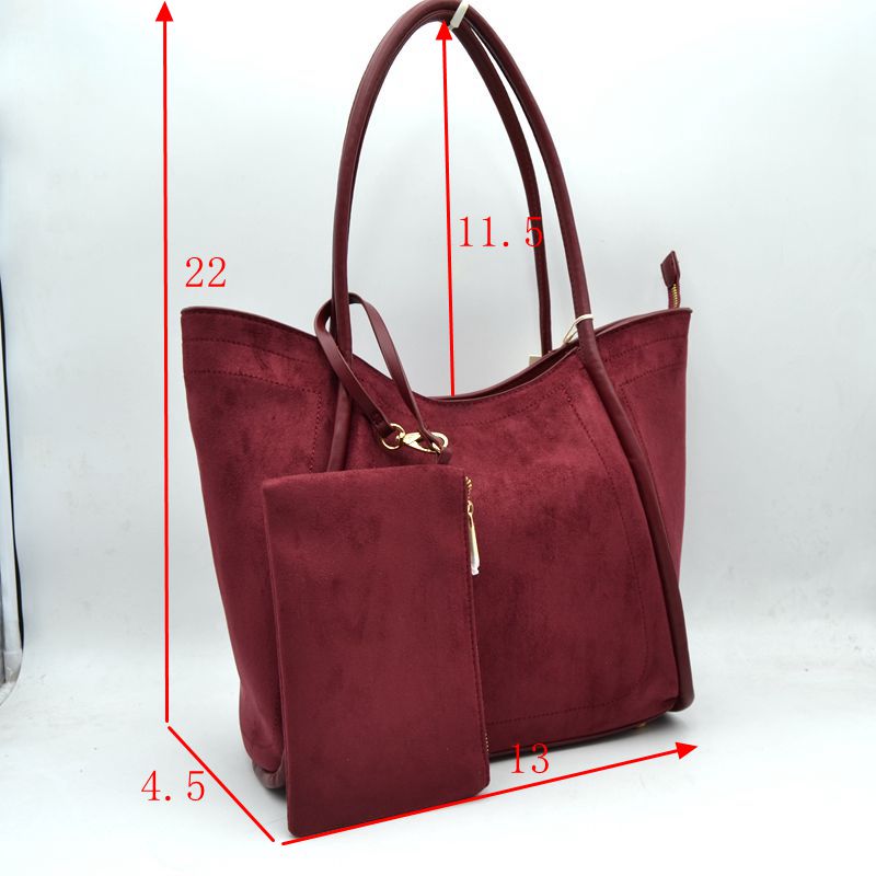 Black Vegan Ultra Suede Shoulder Bag