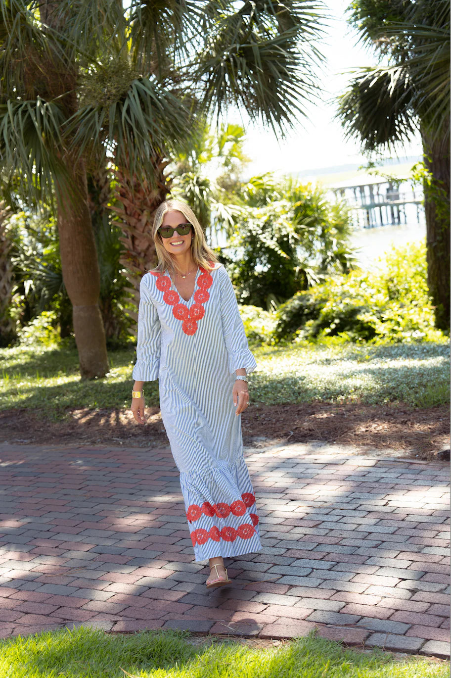 Blue Pin Stripe Catie Dress By Sail To Sable - 606River