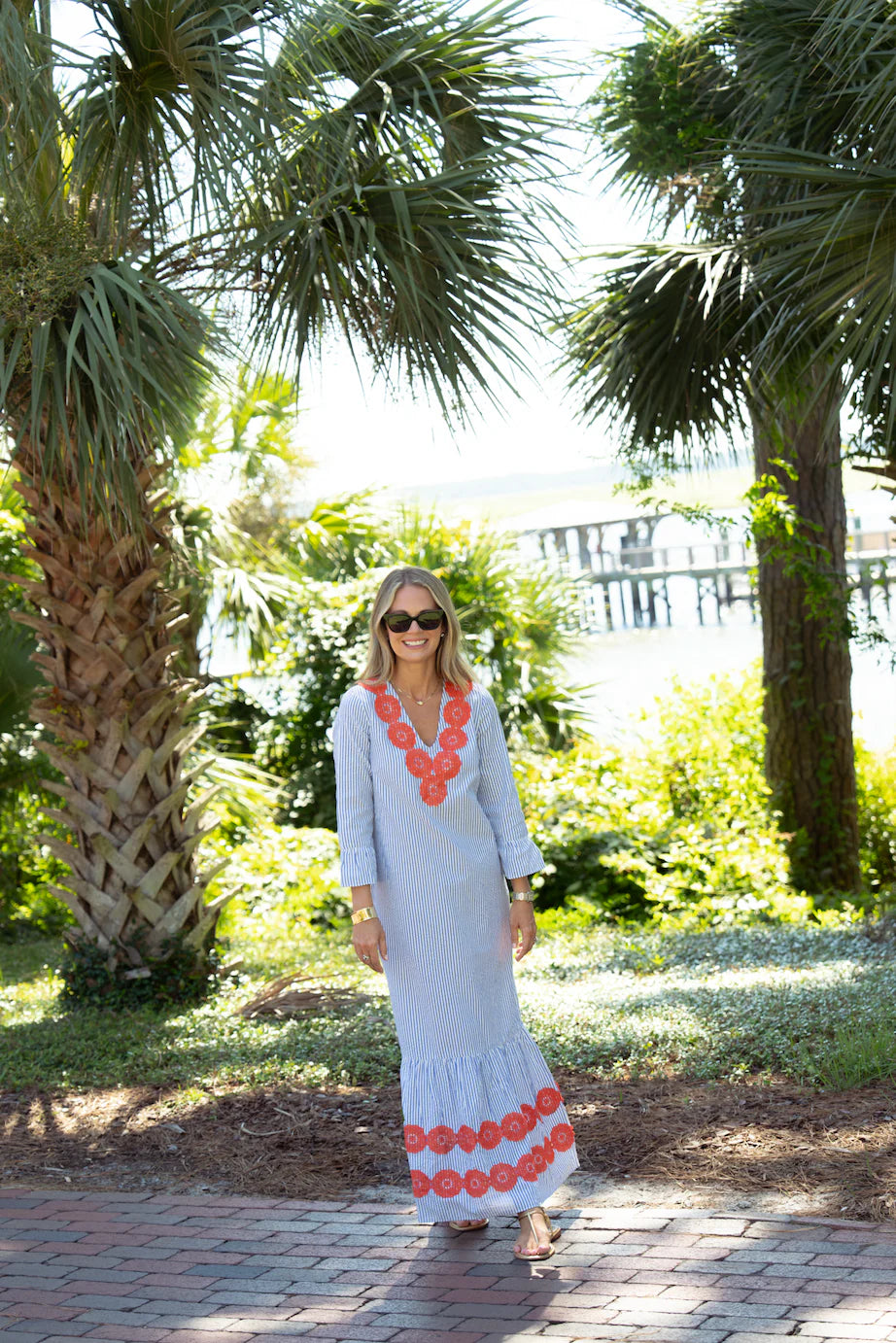 Blue Pin Stripe Catie Dress By Sail To Sable - 606River