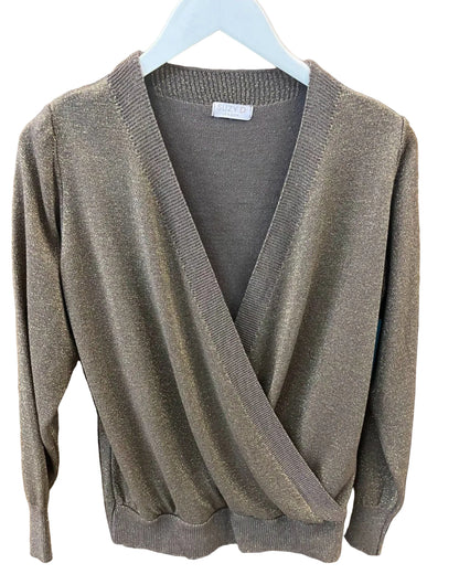 Suzy D Crossover Lurex Top