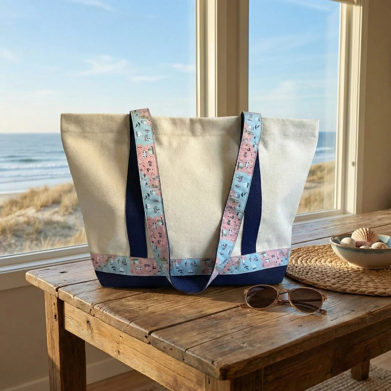 CANVAS TOTE BAG- BYTHE SHORE - 606River