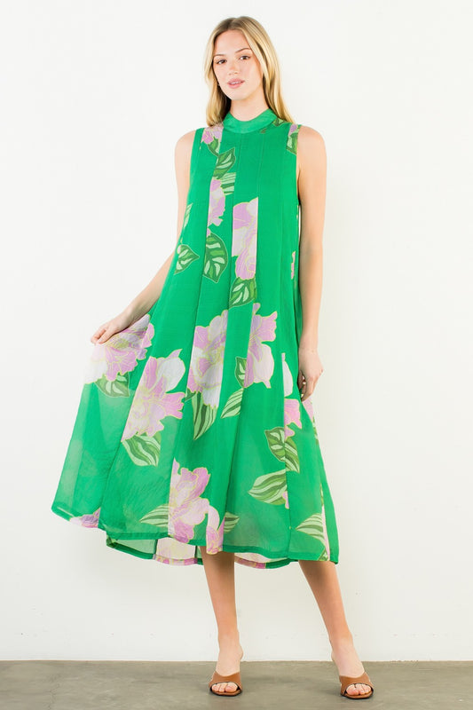 JH2249 THML Green Floral Dress - 606River