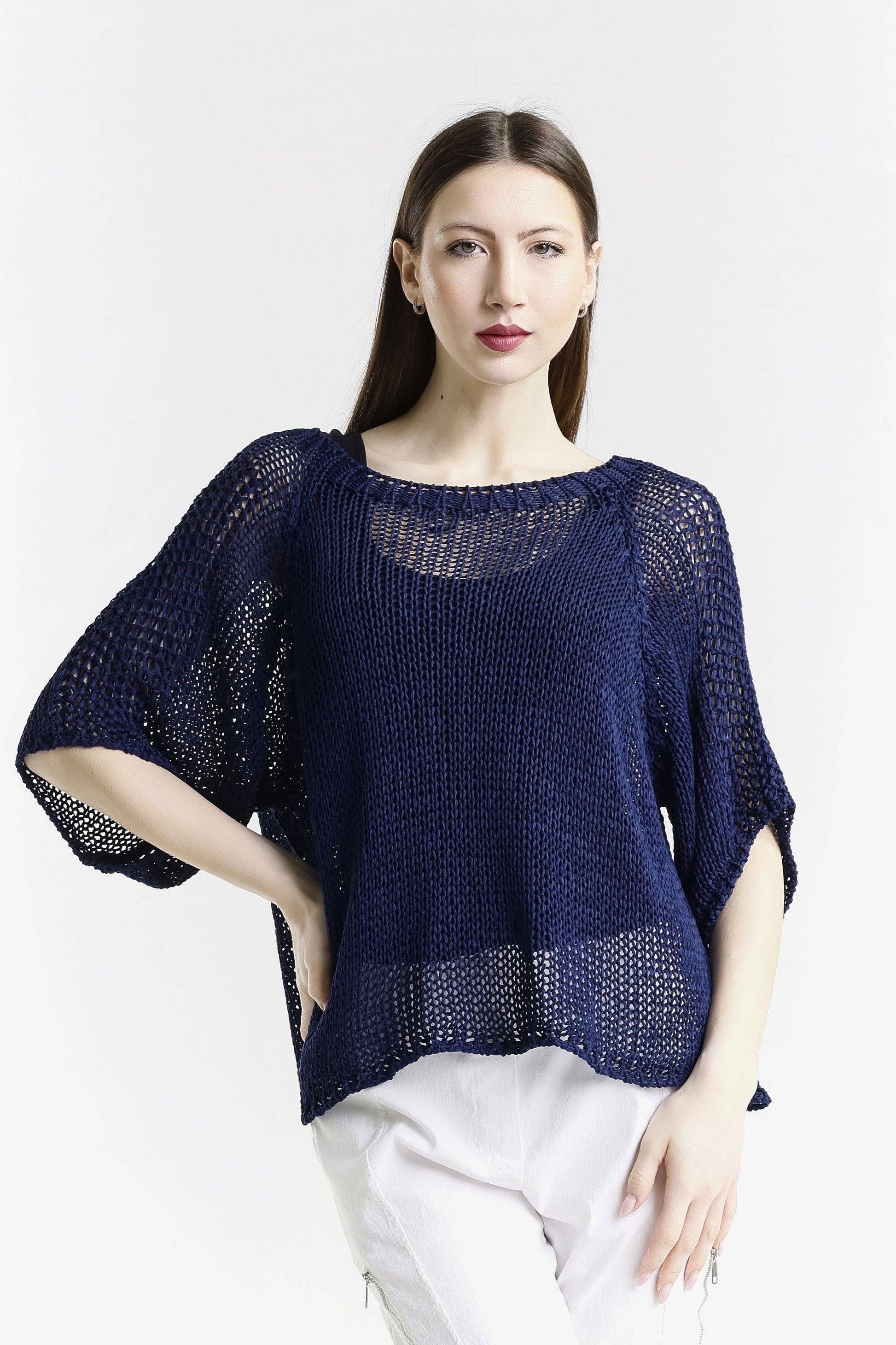 Doris Closed Knit Ballet Sleeve Closed Knit Sweater (BQ906CK) - 606River