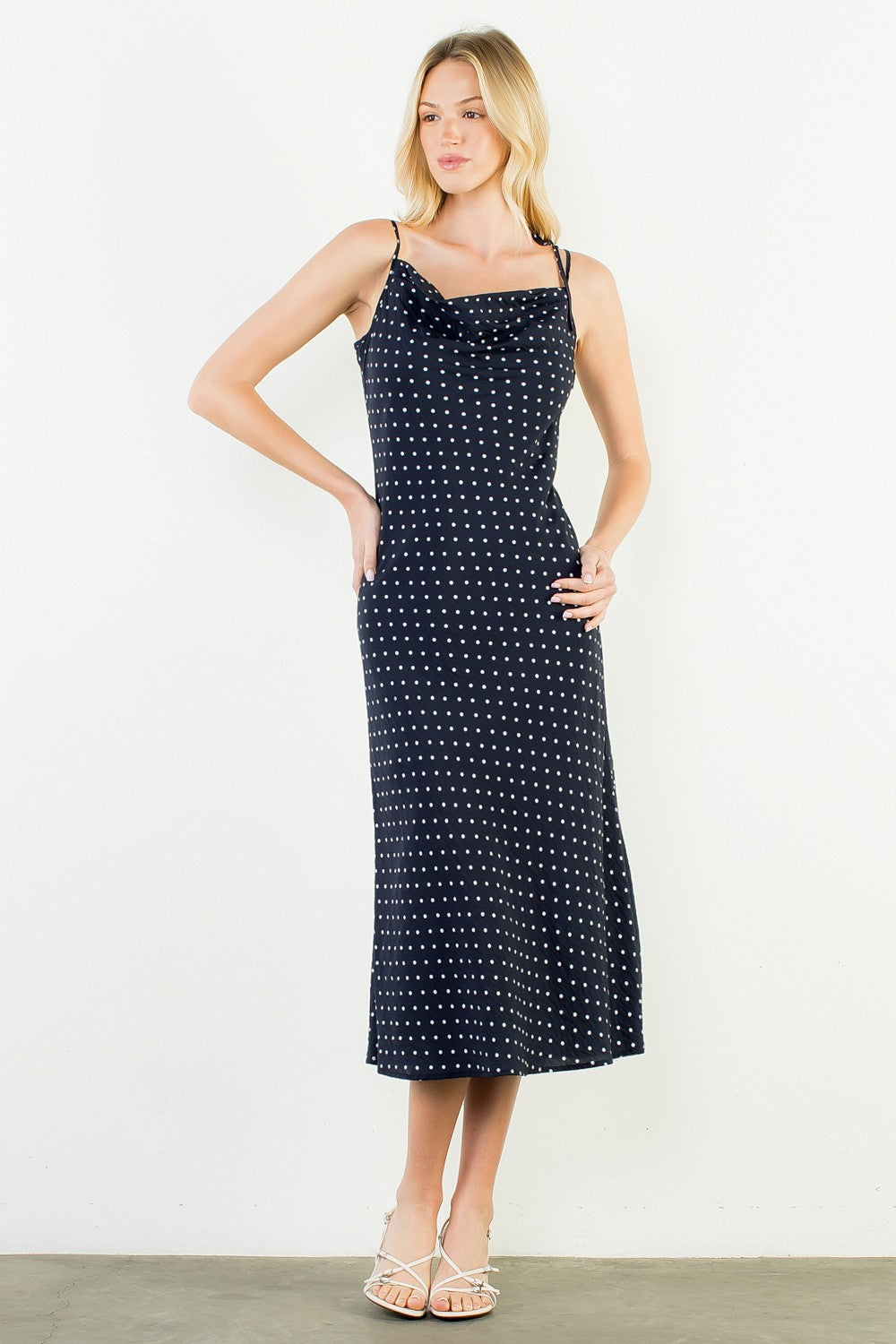 THML Navy Polka Dot Dress