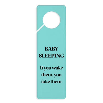 Acrylic Door Knocker - " Baby Sleeping"