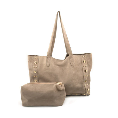BC Suede Tote w/Studs - 606River