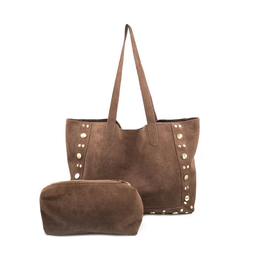 BC Suede Tote w/Studs - 606River