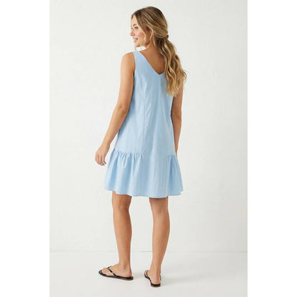 Button Detail Ruffle Mini Dress - 606River