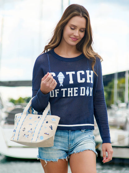 COASTAL ICONS MINI TOTE,NATURAL - 606River