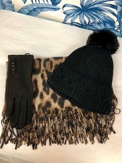 Hat, Scarf & Glove 3 piece Bundle Set
