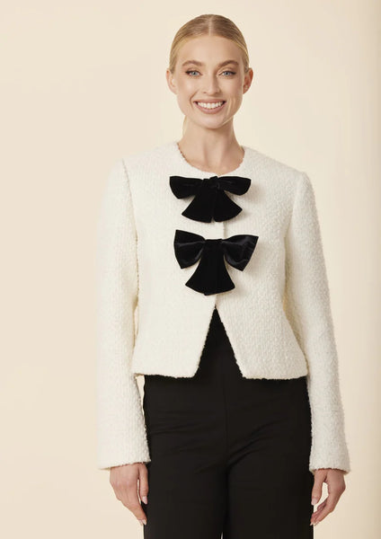 DolceCabo Velvet Bow Blazer