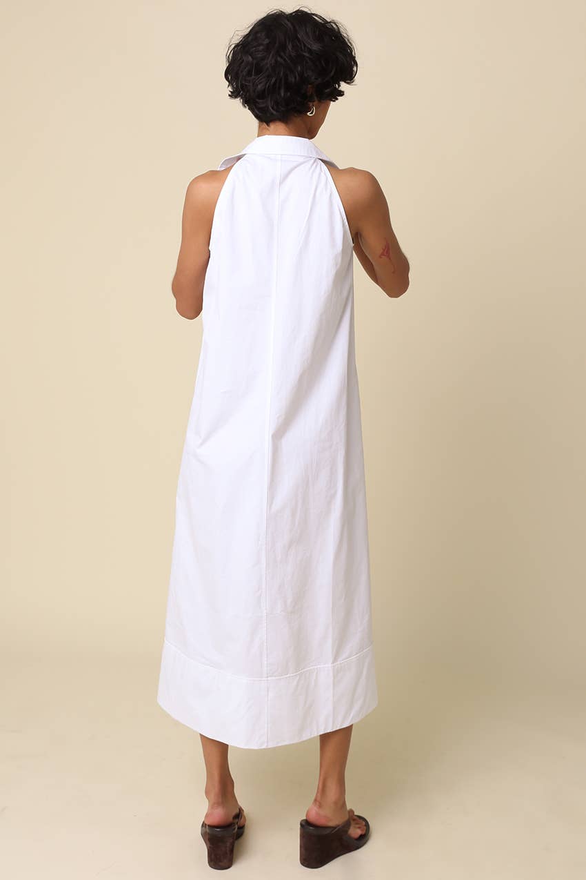 Clara Collared A-Line Maxi Dress - 606River