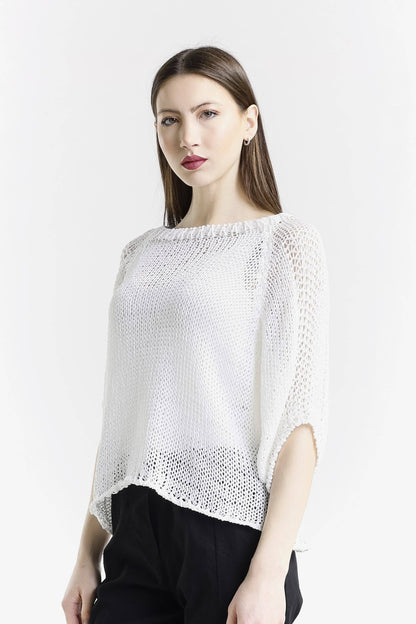 Doris Closed Knit Ballet Sleeve Closed Knit Sweater (BQ906CK) - 606River