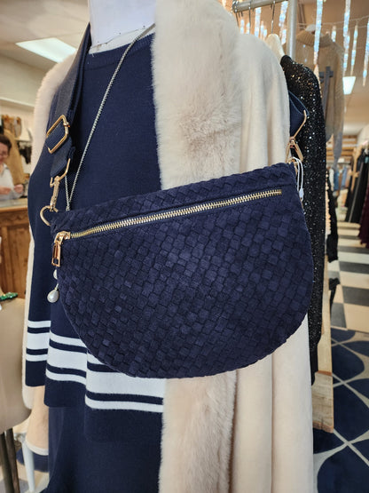 Vegan Ultra Suede Crossbody Belt Bag