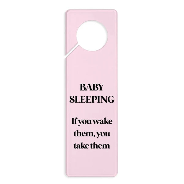 Acrylic Door Knocker - " Baby Sleeping"