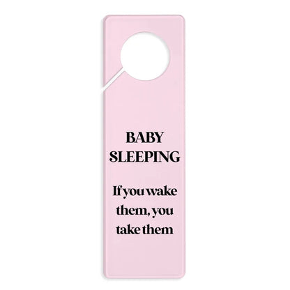 Acrylic Door Knocker - " Baby Sleeping"