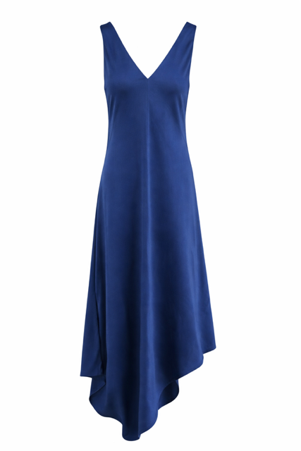 Blue V-Neck Special Event Dress - 606River