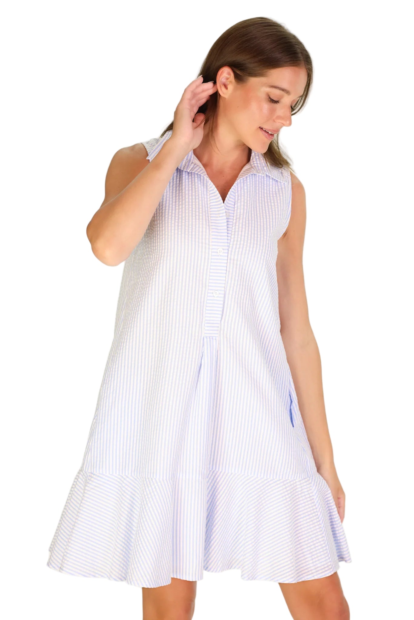 Iris Seersucker Dress by Duffield Lane - 606River