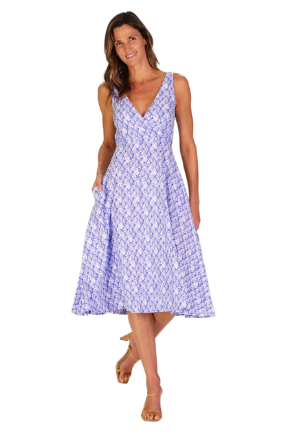 Flattering V-Neckline Summer Susan Dress By Duffield Lane - 606River
