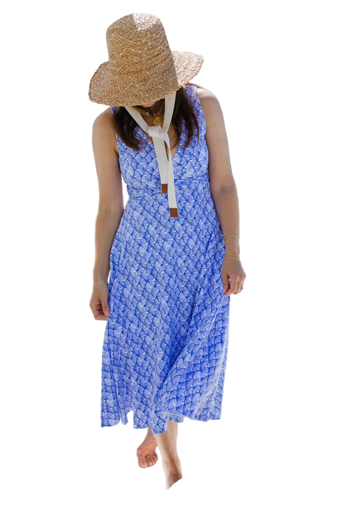 Flattering V-Neckline Summer Susan Dress By Duffield Lane - 606River