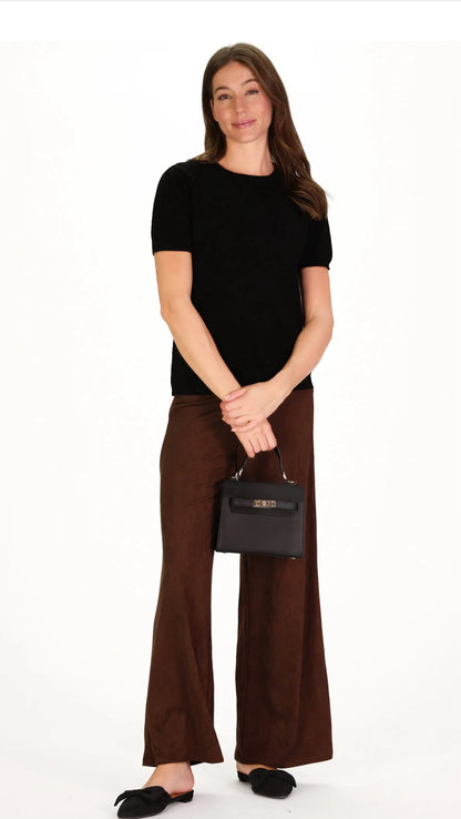 Brook Black Suede Top - 606River