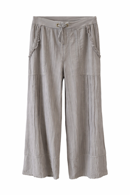 Wearable Gauze Crop Cotton Pants - 606River