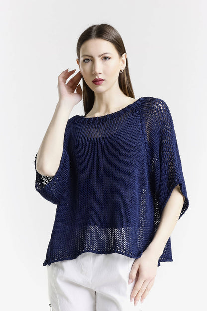 Doris Closed Knit Ballet Sleeve Closed Knit Sweater (BQ906CK) - 606River
