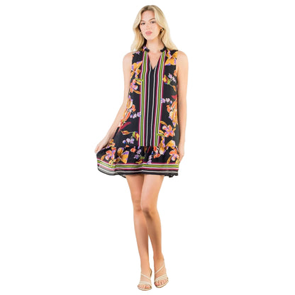 Sleeveless Floral Ruffle Dress - 606River
