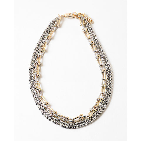 Multi Link Two Tone Necklace - 606River