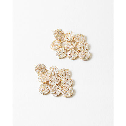 Gold Dipped Crystal Drop Earrings