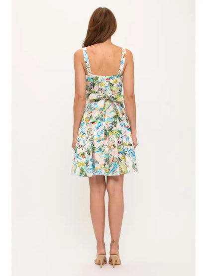 Capri Print Strappy Dress