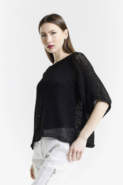 Doris Closed Knit Ballet Sleeve Closed Knit Sweater (BQ906CK) - 606River