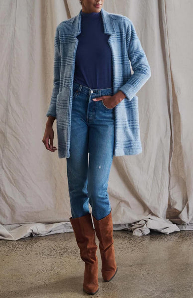 Cozy Soft Blue Sweater Jacket