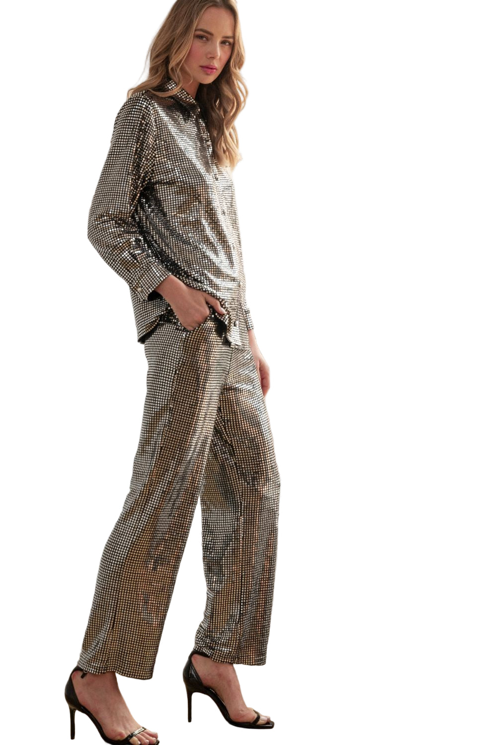 Joh Jenika Sequin Silver Pant - 606River