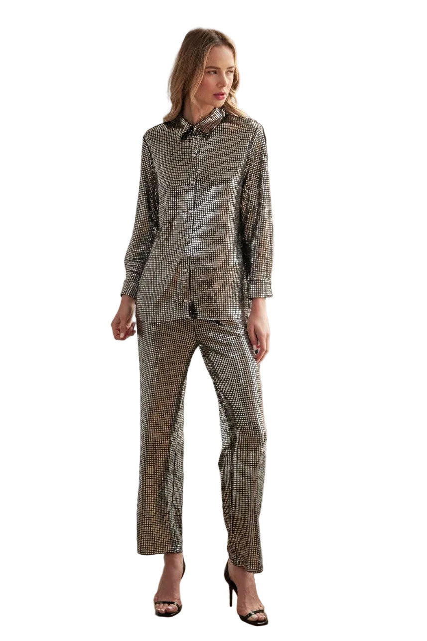Joh Jenika Sequin Silver Pant - 606River