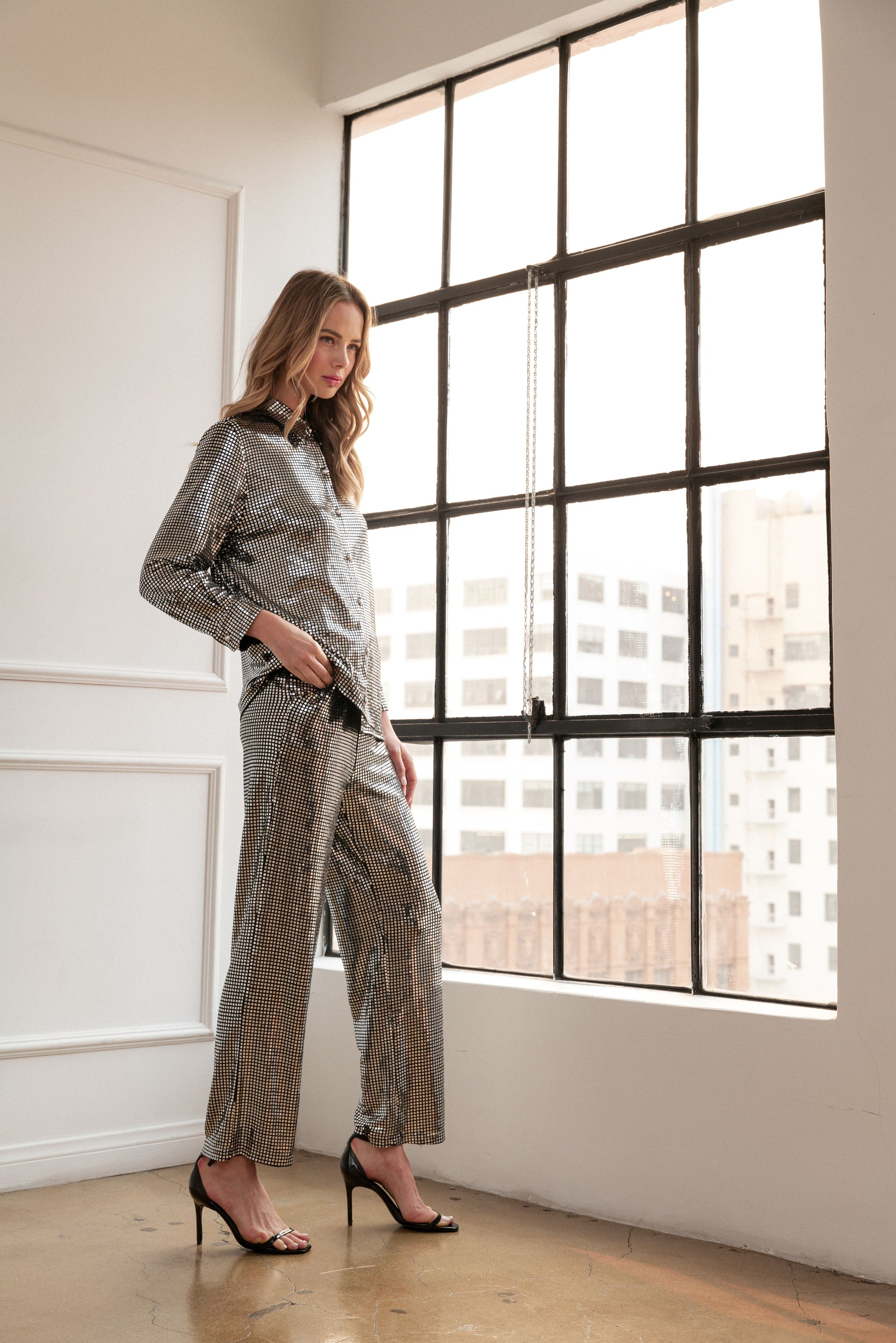 Joh Jenika Sequin Silver Pant - 606River