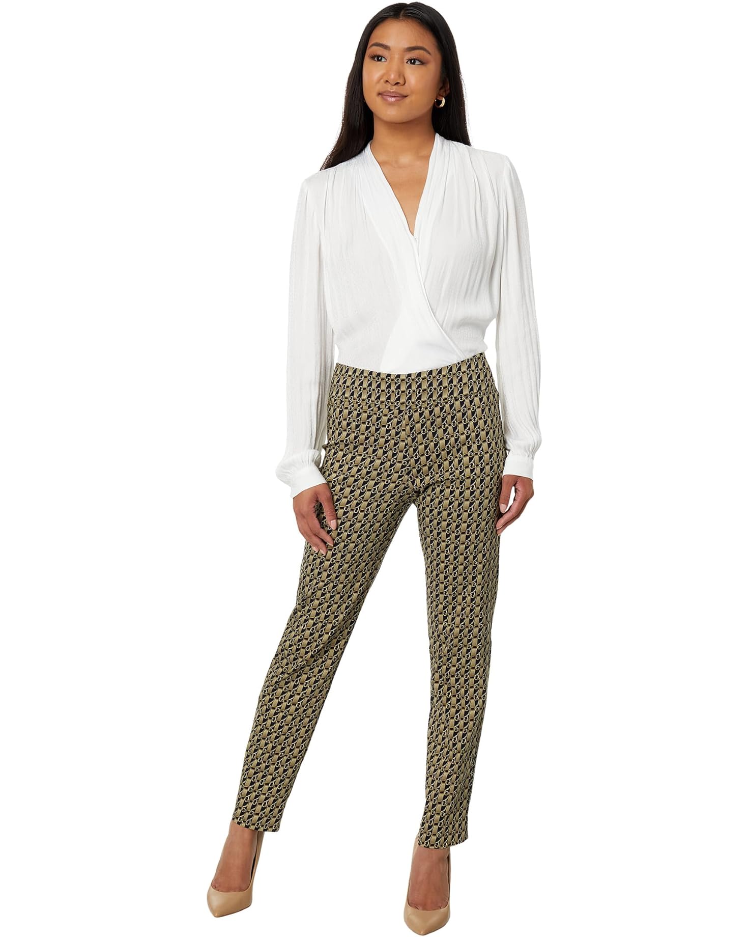 Krazy Larry Chain Print Pull On Pant - 606River