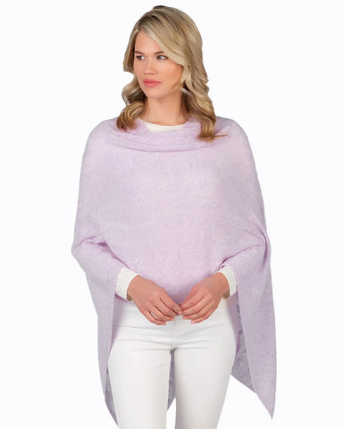 Cashmere Cable Texture Lavender Topper Shawl by Alashan