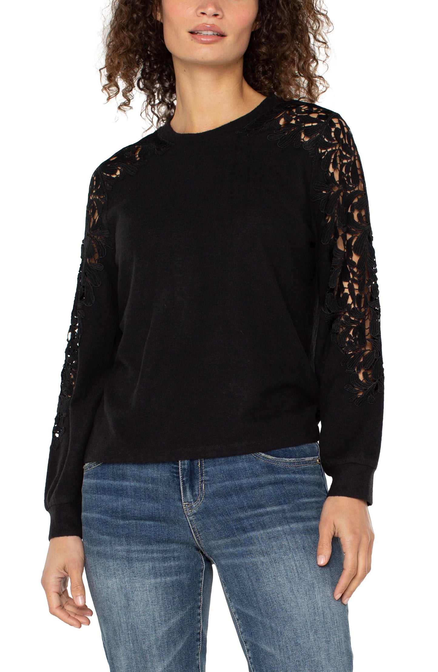 Liverpool Luxury Lace Casual Top