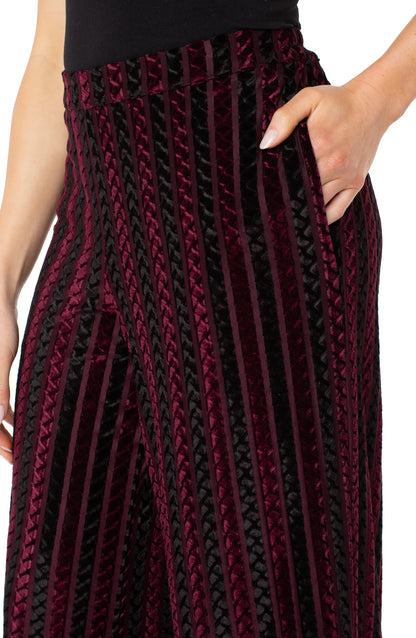 Liverpool Velvet Black Burgundy Pant